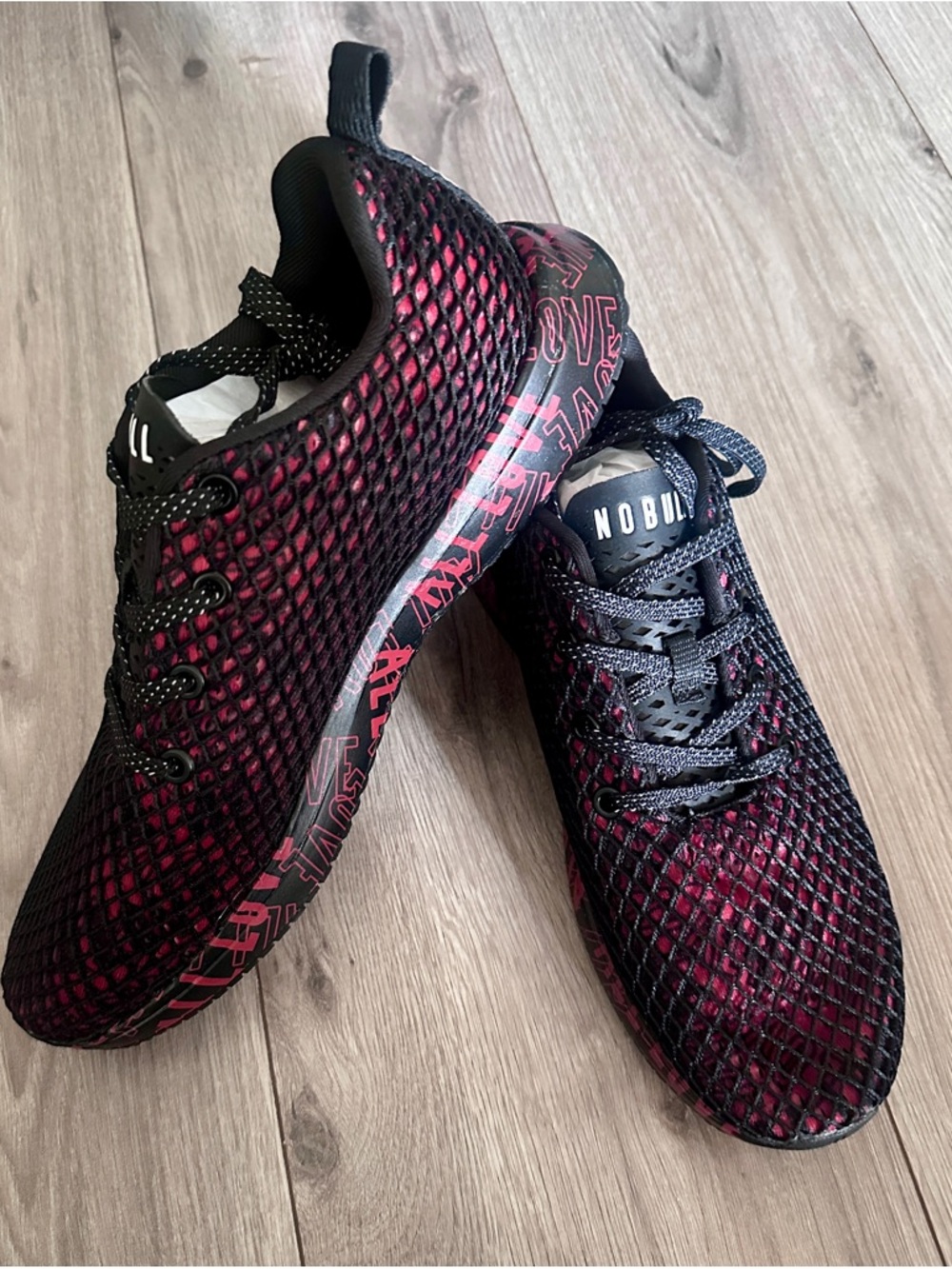 NOBULL Black & Red Mesh Training Shoes